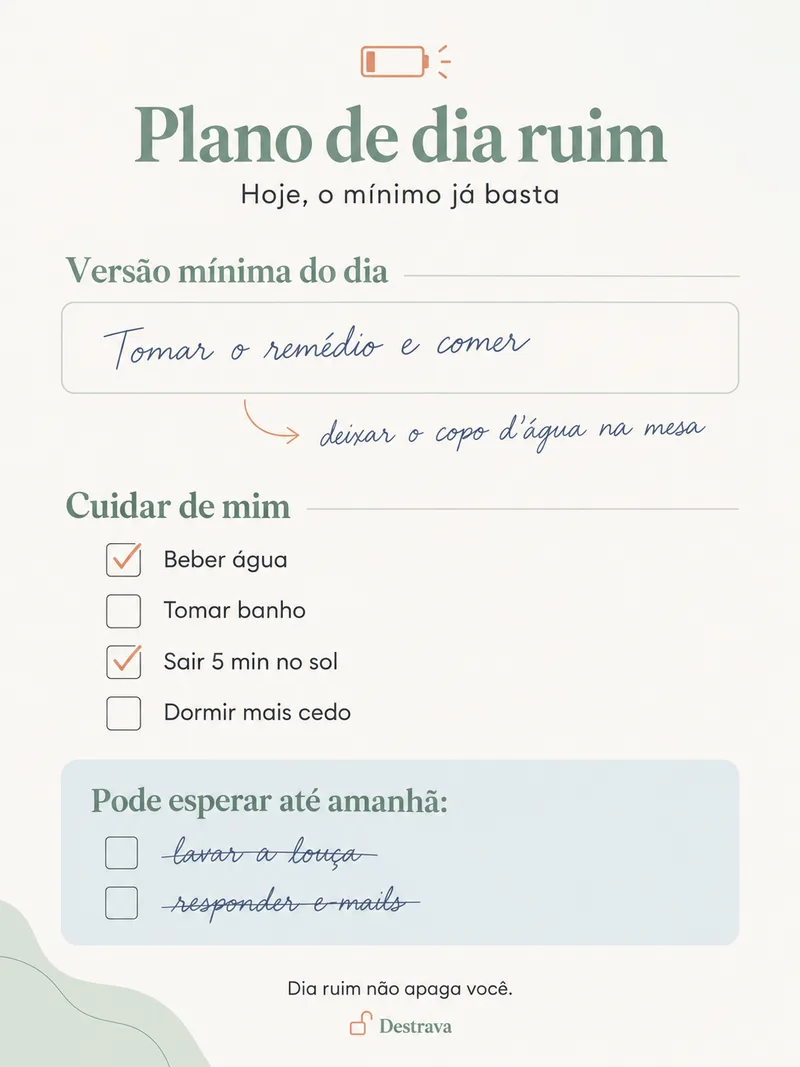 Página interna do Planner Destrava TDAH